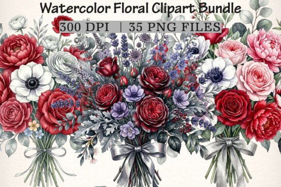 Download Watercolor Floral Clipart Bundle - Floral clipart bundle Collection