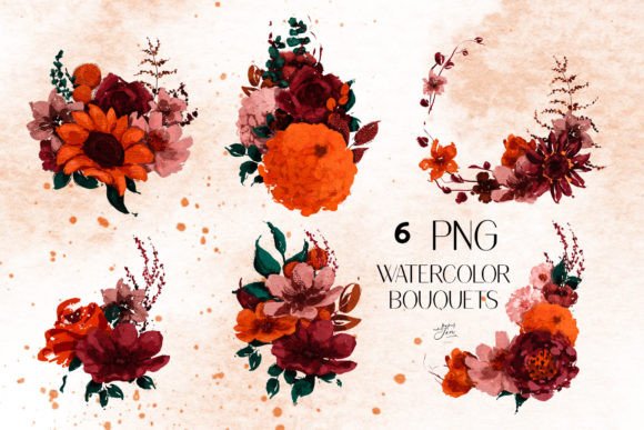 Download Watercolor Flowers PNG Autumn Flower PNG - Watercolor flower Collection
