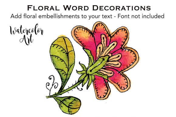 Download Watercolor Flower Orange 6 Petals - Watercolor flower Collection
