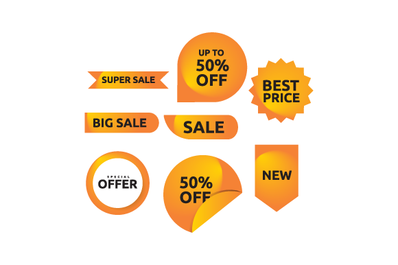 Download Collection of Sales Label Design Isolate - Isolate Collection