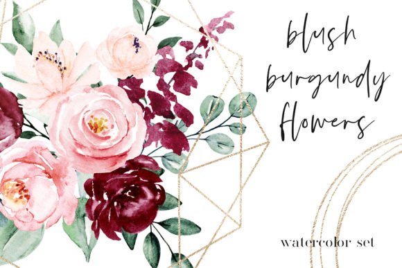 Download Watercolor Flowers and Floral Alphabet - Watercolor flower Collection